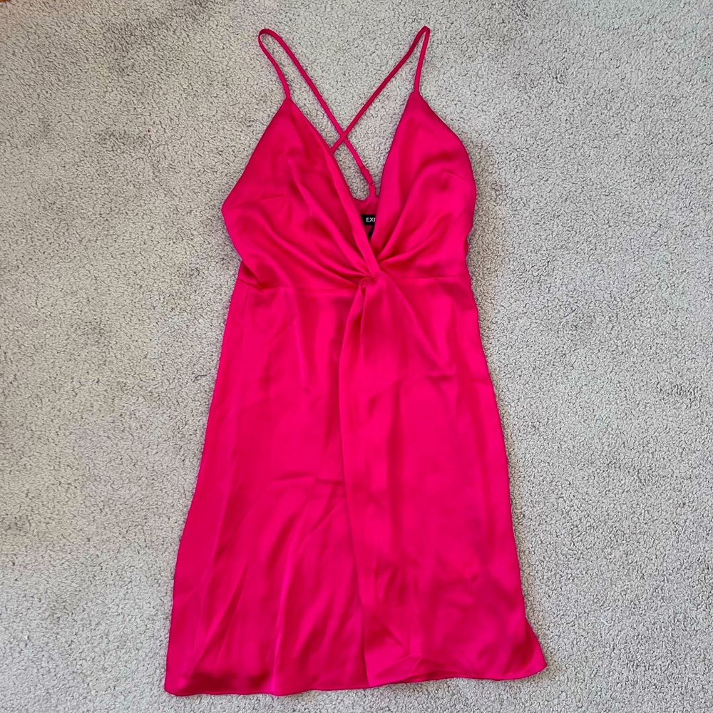 Hot Pink Silk Mini Dress